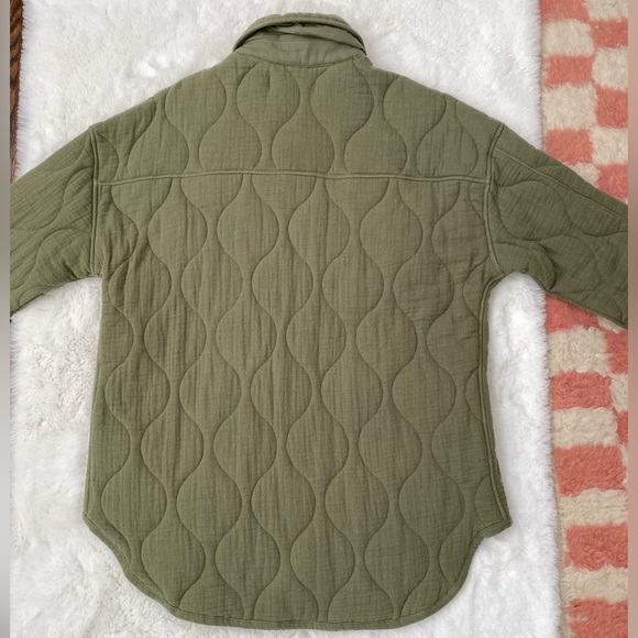 NWT Blank NYC Back To Me Olive Green Quilted Jacket Shacket - Picture 10 of 17
